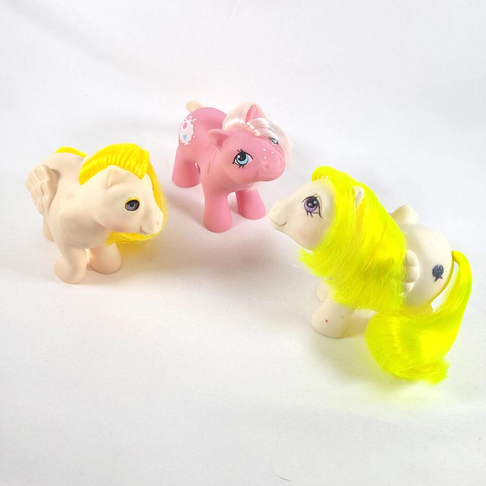 Vintage My Little Pony Baby Ponies Sun Pegasus, Tiddly Winks, Lofty Beddy Bye
